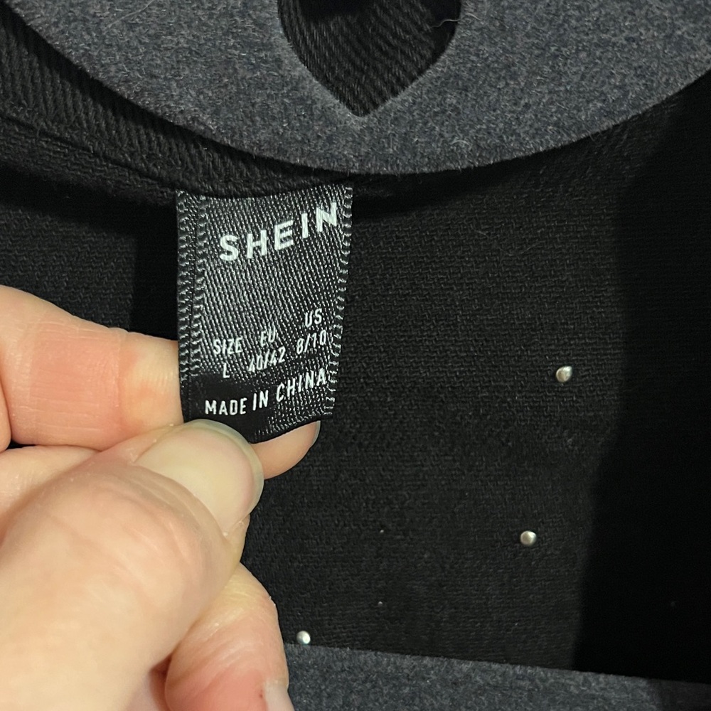 SHEIN Black Denim Jacket with Pearls!! - Picture 2 of 11